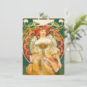 Invitation Alphonse Mucha Art Nouveau Daydream (Debout devant)