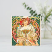 Invitation Alphonse Mucha Art Nouveau Daydream (Debout devant)