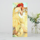 Invitation Alphonse Mucha Art Nouveau Été (Debout devant)