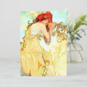 Invitation Alphonse Mucha Art Nouveau Été (Debout devant)