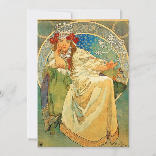 Invitation Alphonse Mucha Art Nouveau Princesse Hyacinth (Devant)