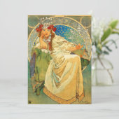 Invitation Alphonse Mucha Art Nouveau Princesse Hyacinth (Debout devant)