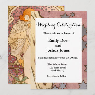 Invitation Alphonse Mucha La Dame Aux Camelias : Art Nouveau