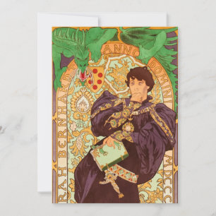 Invitation Alphonse Mucha Prince et Dragon