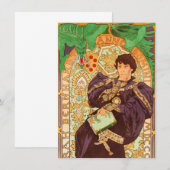 Invitation Alphonse Mucha Prince et Dragon (Devant / Derrière)