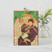 Invitation Alphonse Mucha Prince et Dragon (Debout devant)