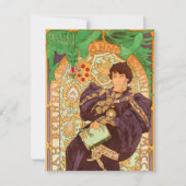Invitation Alphonse Mucha Prince et Dragon (Devant)