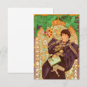 Invitation Alphonse Mucha Prince et Dragon (Devant / Derrière)