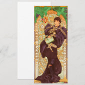Invitation Alphonse Mucha Prince et Dragon (Devant / Derrière)
