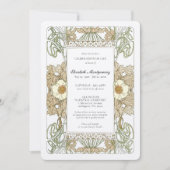 Invitation Alphonse Mucha Roses Célébration de la vie (Devant)