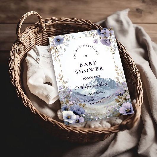 Invitation Alpine Bloom Serenity Baby Shower