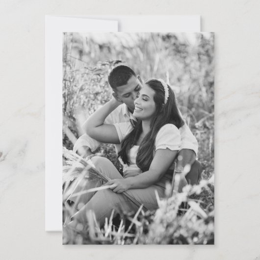 Invitation Alpine primrose aquarelle rose mariage photo (Dos)