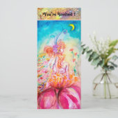 Invitation ALTHEA, bleu rose jaune vert (Debout devant)