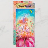 Invitation ALTHEA, bleu rose jaune vert (Devant / Derrière)