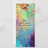 Invitation ALTHEA, rose bleu jaune vert (Dos)