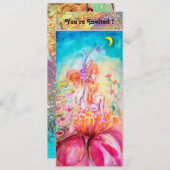 Invitation ALTHEA, rose bleu jaune vert (Devant / Derrière)