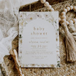 Invitation ALYSSA Fleur sauvage Floral Baby shower de fleurs<br><div class="desc">Ce baby shower de fleurs boho fleurs sauvages à fleurs de la Collection Alyssa est parfait pour un baby shower de printemps ou d'été. Le design botanique est composé de fleur sauvage blancs et de texte doré dans une atmosphère moderne et élégante.</div>