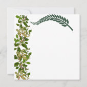 Invitation Amabilité Automne automne Vert feuillage Aquarelle (Dos)