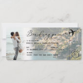 Invitation AMALFI Boarding Pass Destination Wedding Code QR (Devant)