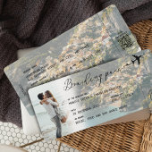 Invitation AMALFI Boarding Pass Destination Wedding Code QR