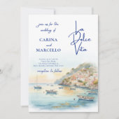 Invitation Amalfi Coast Amore | La Dolce Vita Sunset Wedding (Devant)