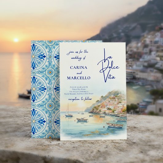 Invitation Amalfi Coast Amore | La Dolce Vita Sunset Wedding