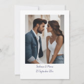 Invitation Amalfi italien tuiles bleu citrons modèle photo (Dos)