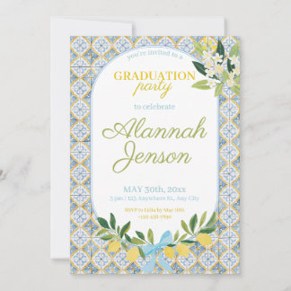 Invitation Amalfi Lemon Graduation Party 