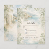 Invitation Amalfi Reverie Mediterranean Coastal RSVP (Devant / Derrière)