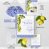 Invitation Amalfie Coast I Italian Lemon & Blue Tile