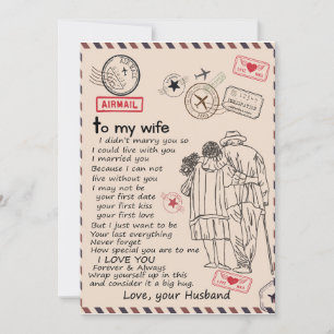 Invitation Amants de femmes À ma femme je t'aime Amour mari
