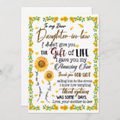 Invitation Amants de fille | À ma chère belle-fille (Devant / Derrière)