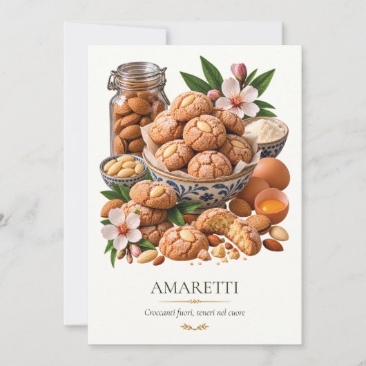 Invitation Amaretti – Vintage Italian Dessert (Devant)