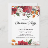 Invitation Amaryllis botanique et fête de Noël des mamans (Devant)