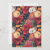 Invitation Amaryllis botanique et mamans Brunch nuptial flora (Dos)