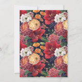 Invitation Amaryllis botanique et mamans Wedding shower flora (Dos)