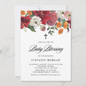 Invitation Amaryllis et mamans Bienheureuse pour bébé botaniq (Devant)