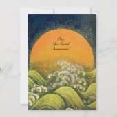 Invitation AMATERASU, DÉESSE DU SOLEIL, jaune noir rouge vert (Dos)