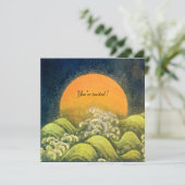 Invitation AMATERASU, DÉESSE DU SOLEIL, jaune vert noir (Debout devant)