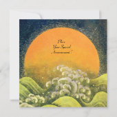 Invitation AMATERASU, DÉESSE DU SOLEIL, jaune vert noir (Dos)