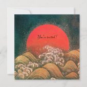 Invitation AMATERASU, DÉESSE DU SOLEIL, rouge noir marron (Devant)