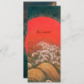 Invitation AMATERASU, DÉESSE DU SOLEIL, rouge noir marron (Devant / Derrière)