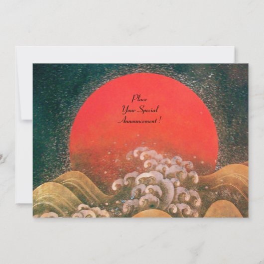 Invitation AMATERASU, DÉESSE DU SOLEIL, rouge noir marron (Dos)