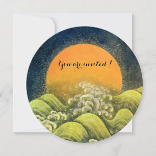 Invitation AMATÉRASU, GODDESS SOLEIL, Jaune noir brun