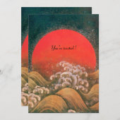 Invitation AMATÉRASU, GODDESS SOLEIL, noir rouge (Devant / Derrière)