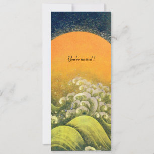Invitation AMATÉRASU, GODDESS SOLEIL, vert jaune noir