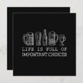 Invitation Amateur de bière | Choix importants Bière (Devant / Derrière)