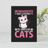 Invitation Amateur de chats prêt à discuter des chats (Debout devant)