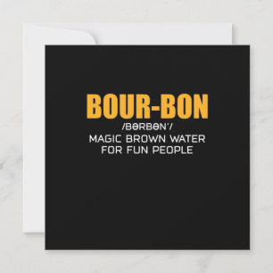 Invitation Amateur de cigares   Brun de magie de bourbon