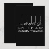 Invitation Amateur de golf | La vie est pleine de choix impor (Devant / Derrière)